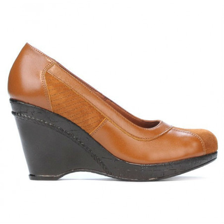 Damskie buty casual 174 brązowy kombinowany