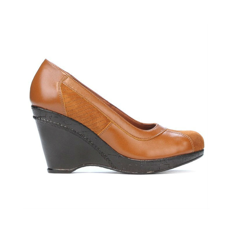 Damskie buty casual 174 brązowy kombinowany