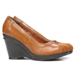 Damskie buty casual 174 brązowy kombinowany
