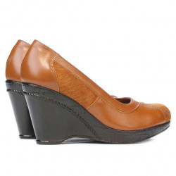 Damskie buty casual 174 brązowy kombinowany