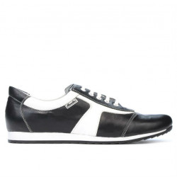 Buty sportowe damskie 191 czarno-białe