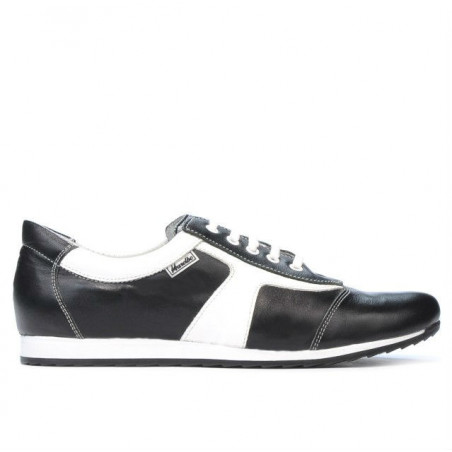Buty sportowe damskie 191 czarno-białe