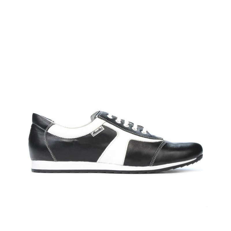 Buty sportowe damskie 191 czarno-białe