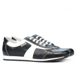 Buty sportowe damskie 191 czarno-białe