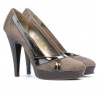 Eleganckie buty damskie 1206 piaskowy antylop połączony