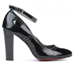 Damskie eleganckie buty 1228 czarny lakier