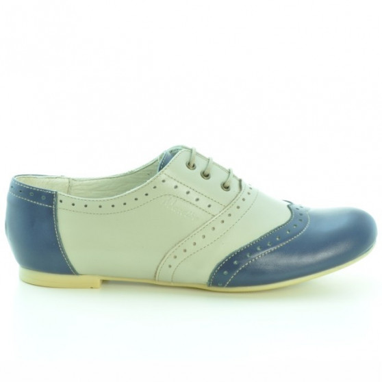 Damskie buty casual 186 indygo+beż