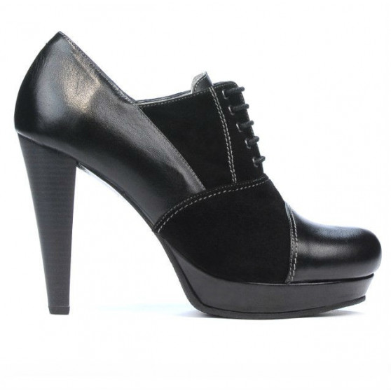 Eleganckie buty damskie 1091 czarne połączone
