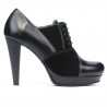Eleganckie buty damskie 1091 czarne połączone
