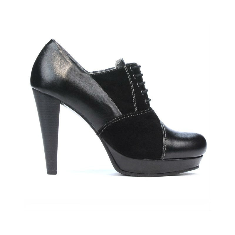 Eleganckie buty damskie 1091 czarne połączone