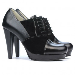 Eleganckie buty damskie 1091 czarne połączone