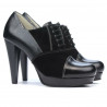 Eleganckie buty damskie 1091 czarne połączone