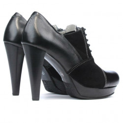 Eleganckie buty damskie 1091 czarne połączone