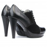 Eleganckie buty damskie 1091 czarne połączone