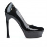 Eleganckie damskie buty 1212 lakierowane czarne