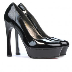 Eleganckie damskie buty 1212 lakierowane czarne