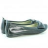 Damskie baleriny 638 lakierowane czarne