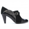 Eleganckie buty damskie 1210 czarny kombinowany