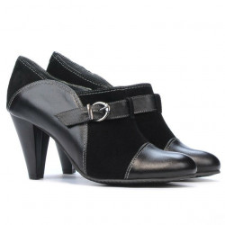 Eleganckie buty damskie 1210 czarny kombinowany