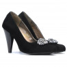 Eleganckie damskie buty 1067 czarne antilopa