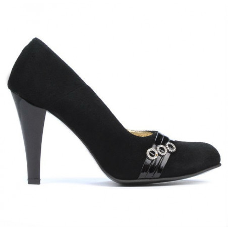 Eleganckie buty damskie 1040 czarny antylopowy
