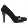 Eleganckie buty damskie 1040 czarny antylopowy