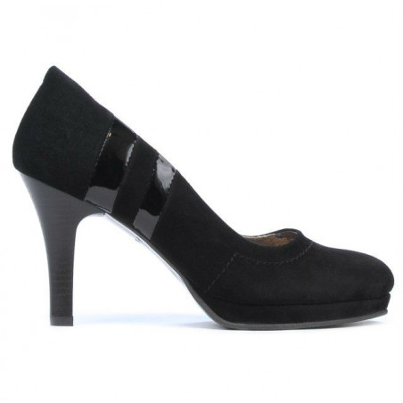 Eleganckie buty damskie 1086 czarne antilopa