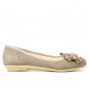 Baleriny damskie 181 piasek welur