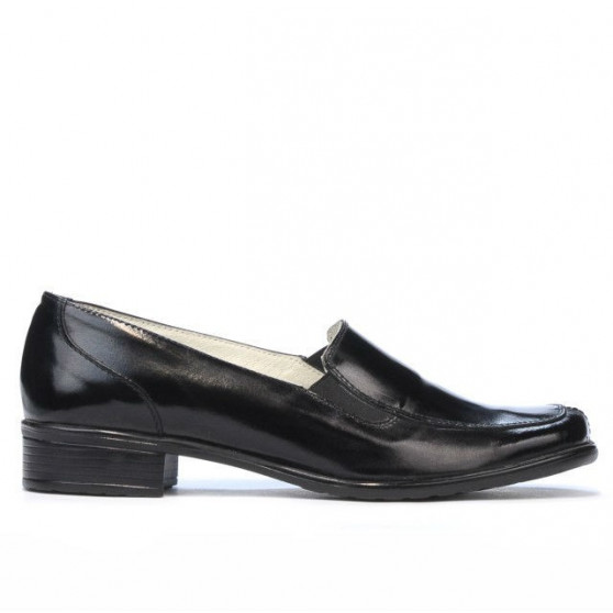 Damskie buty casual 649 lakier czarny