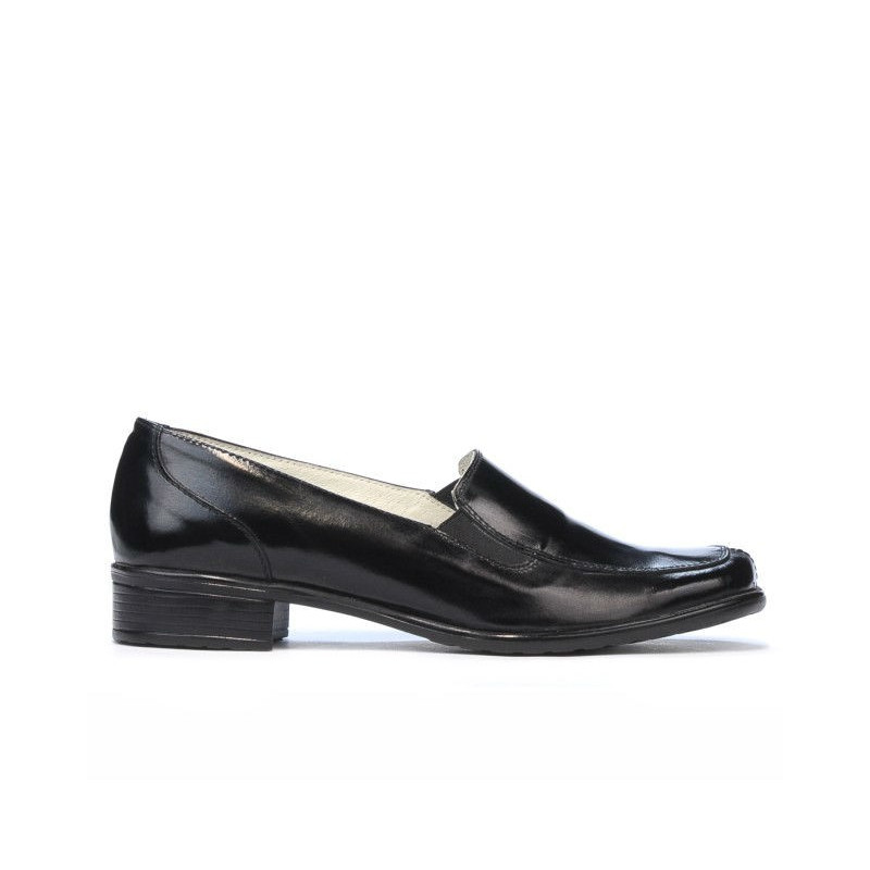 Damskie buty casual 649 lakier czarny
