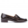 Damskie buty casual 649 croco lakier kawa