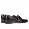 Damskie buty casual 649 croco lakier kawa