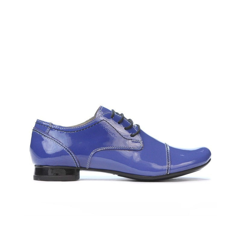Damskie buty casual 180 lakierowane niebieskie