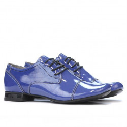 Damskie buty casual 180 lakierowane niebieskie