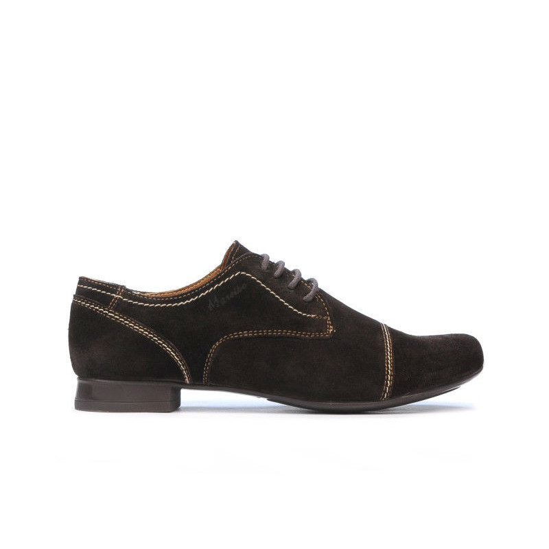 Damskie buty casual 180 kawa welur