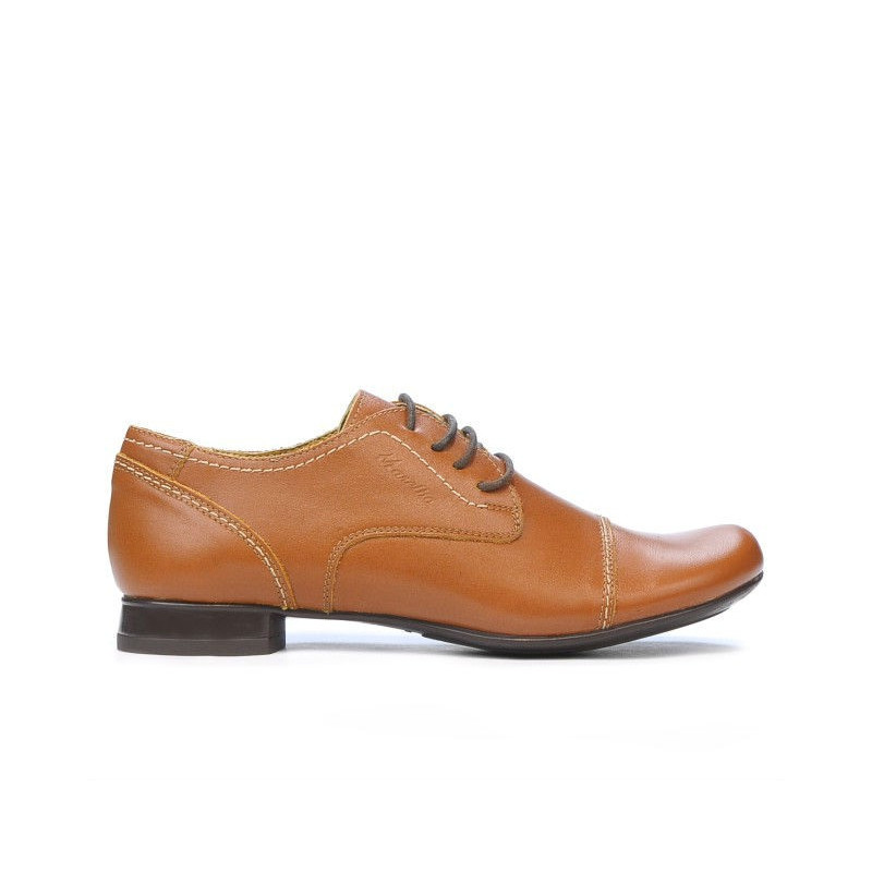 Damskie buty casual 180 brązowe woskowane