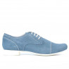 Buty casual damskie 180 niebieski zamsz