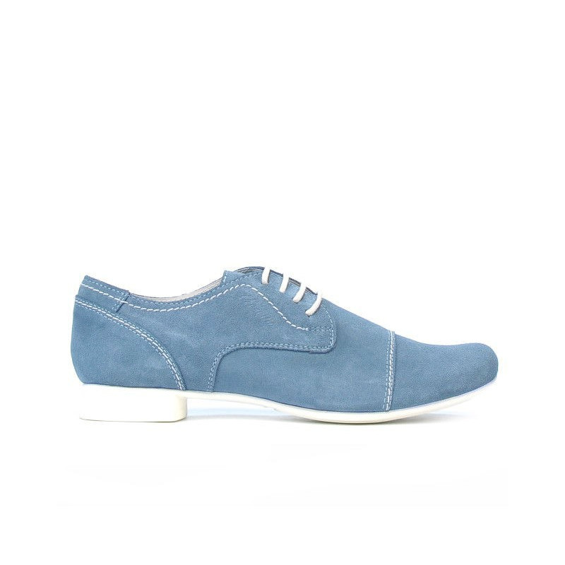 Buty casual damskie 180 niebieski zamsz