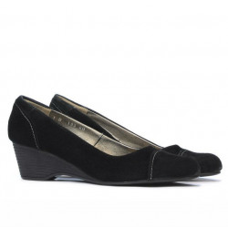 Damskie buty casual 193 czarny welur