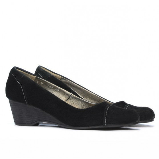Damskie buty casual 193 czarny welur