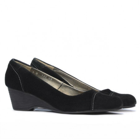 Damskie buty casual 193 czarny welur