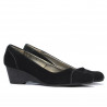 Damskie buty casual 193 czarny welur