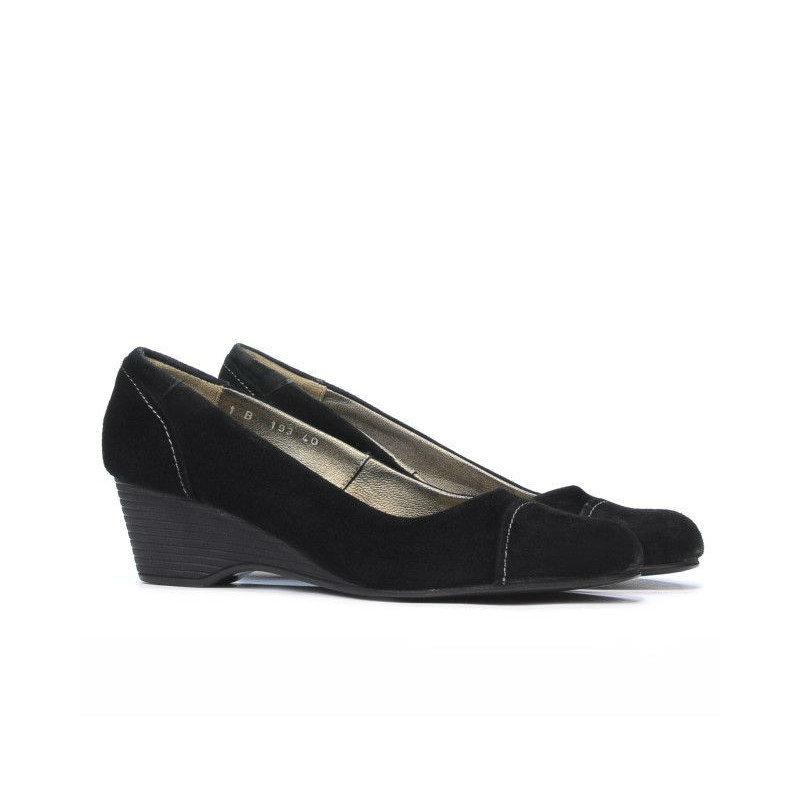 Damskie buty casual 193 czarny welur