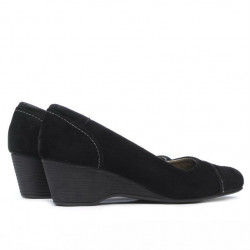 Damskie buty casual 193 czarny welur