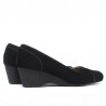 Damskie buty casual 193 czarny welur