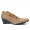 Damskie buty casual 152-1 cappuccino welur