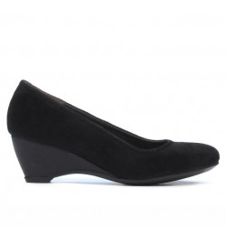 Damskie buty casual 152-1 czarny welur