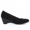 Damskie buty casual 152-1 czarny welur