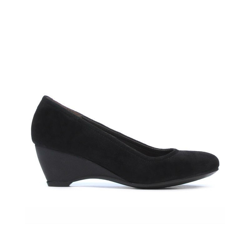 Damskie buty casual 152-1 czarny welur