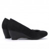 Damskie buty casual 152-1 czarny welur